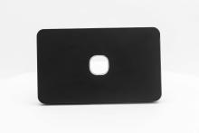1 Gang Grid &amp; Plate Only Tempered Glass Midnight Black - SPARKELEC SWS1TZ/BK/CP