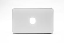 1 Gang Grid &amp; Plate Only Tempered Glass Off White - SPARKELEC SWS1TZ/WH/CP